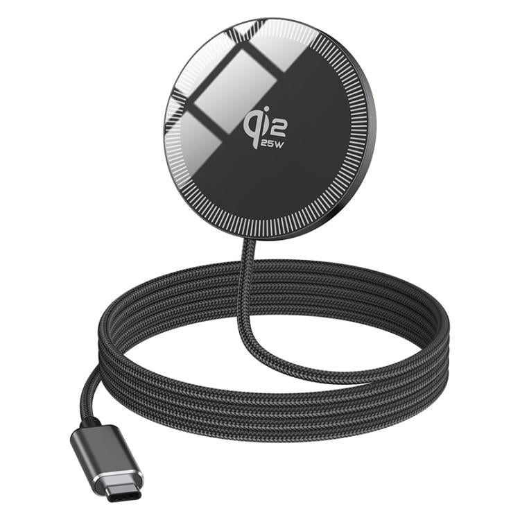 QI2 25W USB-C / 타입-C 인터페이스 휴대용 자석 무선 충전기