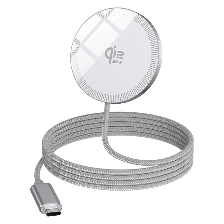 QI2 25W USB-C / 타입-C 인터페이스 휴대용 자석 무선 충전기