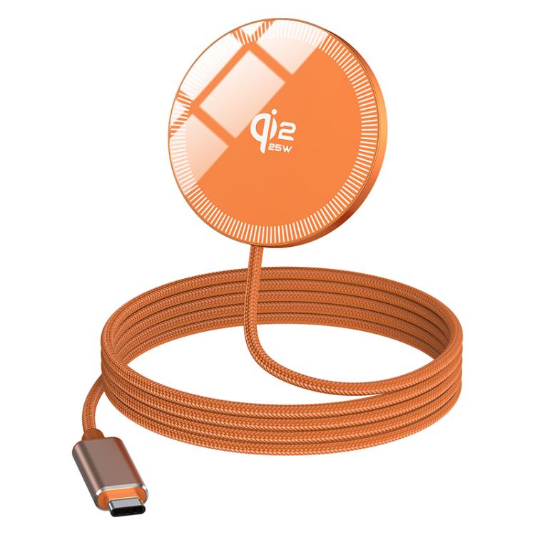 QI2 25W USB-C / 타입-C 인터페이스 휴대용 자석 무선 충전기