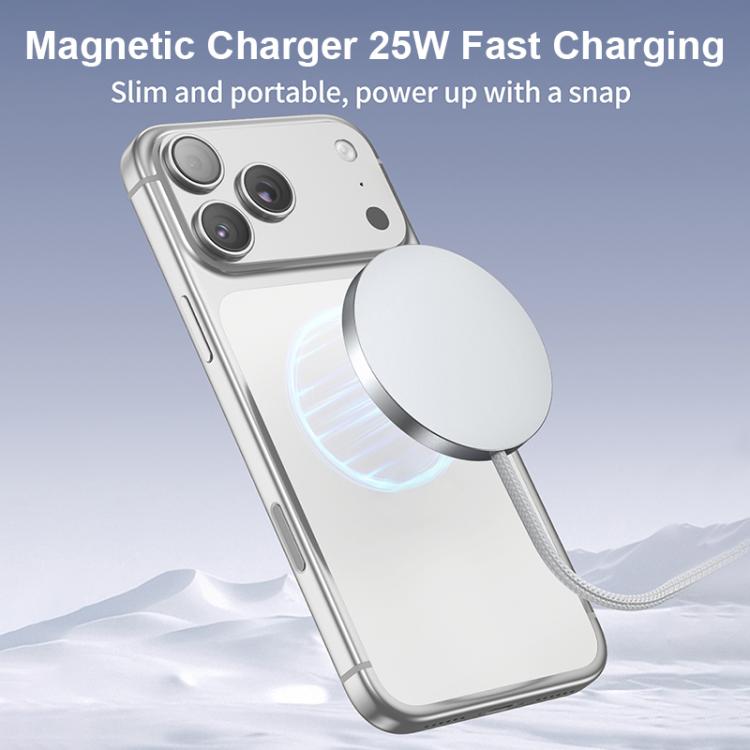 QI2 25W USB-C / 타입-C 인터페이스 휴대용 자석 무선 충전기