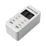A8C 2 x USB-A 및 6 x USB-C / 타입-C 포트 데스크탑 디지털 디스플레이 멀티포트 충전기, 미국 플러그, 유럽 플러그, 영국 플러그, 호주 플러그