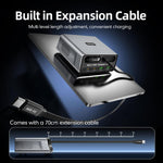 WXL-60C 6-in-1 데스크탑 멀티 포트 충전 스테이션 내장 듀얼 텔레스코픽 케이블, WXL-60C
