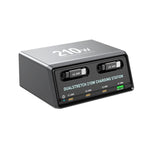 WXL-60E 210W 6-in-1 데스크탑 멀티 포트 충전 스테이션 내장 듀얼 텔레스코픽 케이블, WXL-60E