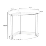 Double Layered Clear Acrylic Corner Storage Rack Desktop Organizer