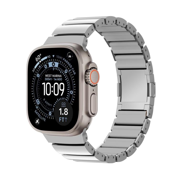 자석 클라스프 원 비즈 실리콘 티타늄 합금 시계 밴드, 애플 워치 46mm / 49mm / 45mm / 44mm용, 애플 워치 42mm / 41mm / 40mm / 38mm용