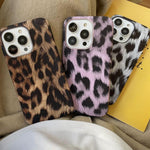 Leopard Print Leather-Textured PU Phone Case, For iPhone 13 Pro, For iPhone 13, For iPhone 12, For iPhone 12 Pro Max, For iPhone 12 Pro, For iPhone 11 Pro Max, For iPhone 11, For iPhone 11 Pro