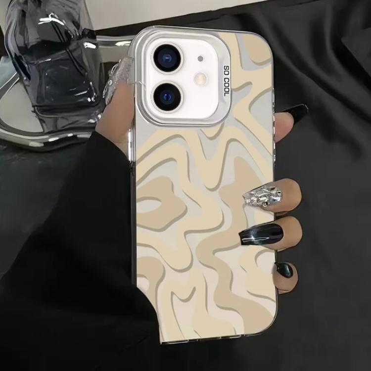 물결 무늬 패턴 무광 IMD 2-in-1 PC 폰 케이스, iPhone 11용, iPhone 11 Pro용, iPhone X / XS용, iPhone XR용, iPhone XS Max용, iPhone 8 Plus / 7 Plus용
