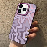 물결 무늬 패턴 무광 IMD 2-in-1 PC 폰 케이스, iPhone 11용, iPhone 11 Pro용, iPhone X / XS용, iPhone XR용, iPhone XS Max용, iPhone 8 Plus / 7 Plus용