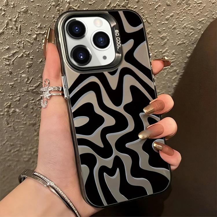 물결 무늬 패턴 무광 IMD 2-in-1 PC 폰 케이스, iPhone 11용, iPhone 11 Pro용, iPhone X / XS용, iPhone XR용, iPhone XS Max용, iPhone 8 Plus / 7 Plus용