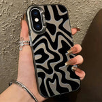 물결 무늬 패턴 무광 IMD 2-in-1 PC 폰 케이스, iPhone 11용, iPhone 11 Pro용, iPhone X / XS용, iPhone XR용, iPhone XS Max용, iPhone 8 Plus / 7 Plus용