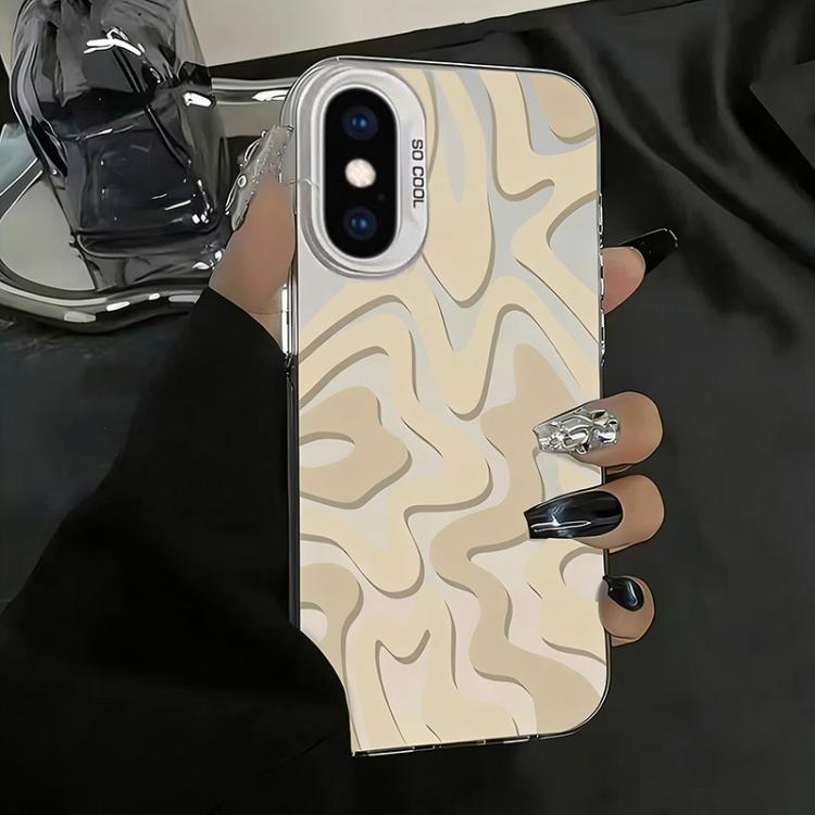 물결 무늬 패턴 무광 IMD 2-in-1 PC 폰 케이스, iPhone 11용, iPhone 11 Pro용, iPhone X / XS용, iPhone XR용, iPhone XS Max용, iPhone 8 Plus / 7 Plus용