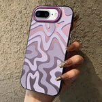 물결 무늬 패턴 무광 IMD 2-in-1 PC 폰 케이스, iPhone 11용, iPhone 11 Pro용, iPhone X / XS용, iPhone XR용, iPhone XS Max용, iPhone 8 Plus / 7 Plus용