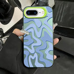 물결 무늬 패턴 무광 IMD 2-in-1 PC 폰 케이스, iPhone 11용, iPhone 11 Pro용, iPhone X / XS용, iPhone XR용, iPhone XS Max용, iPhone 8 Plus / 7 Plus용