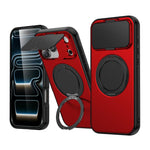 ShellGod Magnetic Rotation Holder Lens Shield PC TPU Hybrid Phone Case, For iPhone 17 Pro Max, For iPhone 17 Pro