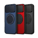 ShellGod Magnetic Rotation Holder Lens Shield PC TPU Hybrid Phone Case, For iPhone 17 Pro Max, For iPhone 17 Pro