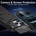 ShellGod Magnetic Rotation Holder Lens Shield PC TPU Hybrid Phone Case, For iPhone 17 Pro Max, For iPhone 17 Pro