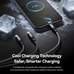 ROCK RCB0790 1.2m 3-in-1 USB to 8핀 + 타입-C + 마이크로 USB 메탈 브레이디드 충전 케이블, RCB0790