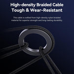 ROCK RCB0790 1.2m 3-in-1 USB to 8핀 + 타입-C + 마이크로 USB 메탈 브레이디드 충전 케이블, RCB0790