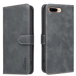 단색 송아지 가죽 질감 RFID 비건 가죽 휴대폰 케이스, iPhone XS Max용, iPhone 6 Plus/7 Plus/8 Plus용, iPhone 6 / 7 / 8용