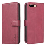 단색 송아지 가죽 질감 RFID 비건 가죽 휴대폰 케이스, iPhone XS Max용, iPhone 6 Plus/7 Plus/8 Plus용, iPhone 6 / 7 / 8용