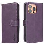 단색 송아지 가죽 질감 RFID 비건 가죽 휴대폰 케이스, iPhone XS Max용, iPhone 6 Plus/7 Plus/8 Plus용, iPhone 6 / 7 / 8용