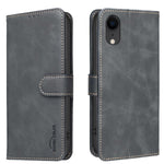 단색 송아지 가죽 질감 RFID 비건 가죽 휴대폰 케이스, iPhone XS Max용, iPhone 6 Plus/7 Plus/8 Plus용, iPhone 6 / 7 / 8용