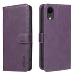 단색 송아지 가죽 질감 RFID 비건 가죽 휴대폰 케이스, iPhone XS Max용, iPhone 6 Plus/7 Plus/8 Plus용, iPhone 6 / 7 / 8용