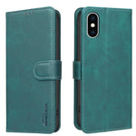 단색 송아지 가죽 질감 RFID 비건 가죽 휴대폰 케이스, iPhone XS Max용, iPhone 6 Plus/7 Plus/8 Plus용, iPhone 6 / 7 / 8용