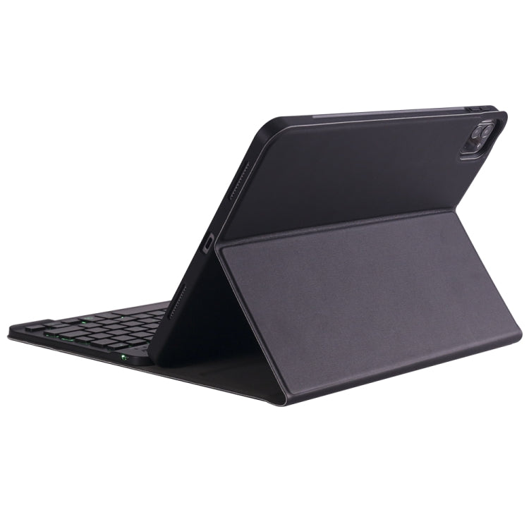 iPad Air 11 2024 / 2025 / Air 4 10.9인치 2020용 분리형 초슬림 백라이트 블루투스 키보드 보호 케이스, 스탠드 및 펜 슬롯 포함, A098BS