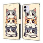크리스탈 같은 페인팅 비건 가죽 휴대폰 케이스, iPhone 11용