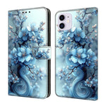 크리스탈 같은 페인팅 비건 가죽 휴대폰 케이스, iPhone 11용