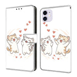 크리스탈 같은 페인팅 비건 가죽 휴대폰 케이스, iPhone 11용