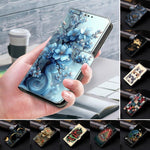 크리스탈 같은 페인팅 비건 가죽 휴대폰 케이스, iPhone 11용
