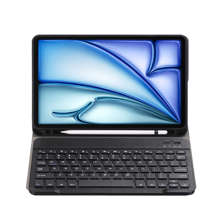 iPad Air 11 2024 / 2025 / Air 4 2020 / Air 5 2022용 A098B 분리형 ABS 초슬림 캔디 컬러 블루투스 키보드 보호 케이스, 스탠드 및 펜 슬롯 포함, A098B