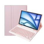 iPad Air 11 2024 / 2025 / Air 4 2020 / Air 5 2022용 A098B 분리형 ABS 초슬림 캔디 컬러 블루투스 키보드 보호 케이스, 스탠드 및 펜 슬롯 포함, A098B