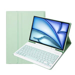 iPad Air 11 2024 / 2025 / Air 4 2020 / Air 5 2022용 A098B 분리형 ABS 초슬림 캔디 컬러 블루투스 키보드 보호 케이스, 스탠드 및 펜 슬롯 포함, A098B