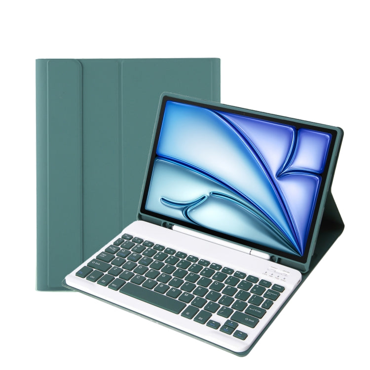 iPad Air 11 2024 / 2025 / Air 4 2020 / Air 5 2022용 A098B 분리형 ABS 초슬림 캔디 컬러 블루투스 키보드 보호 케이스, 스탠드 및 펜 슬롯 포함, A098B