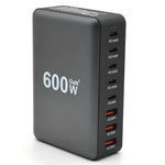 600W USB-C / 타입-C 및 USB-A 8포트 고출력 GaN 데스크탑 고속 충전기, EU 플러그, US 플러그, UK 플러그, AU 플러그