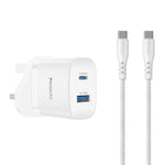 Yesido PD45W USB 및 타입-C 듀얼 인터페이스 고속 충전기 세트, EU 플러그, UK 플러그, US 플러그