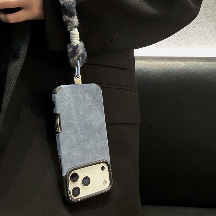 인조 스웨이드 원단 TPU 휴대폰 케이스와 스크린 인쇄된 토끼 플러시 로프, 아이폰 17 프로 맥스용, 아이폰 17 프로용, 아이폰 17용, 아이폰 16 프로 맥스용, 아이폰 16 프로용, 아이폰 16용, 아이폰 15 프로 맥스용, 아이폰 15 프로용