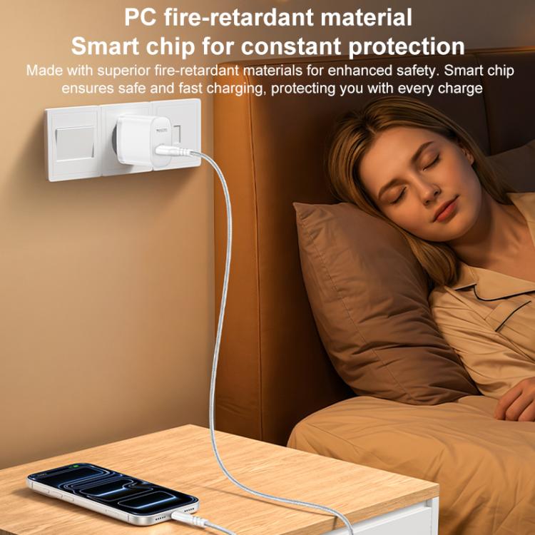 Yesido 18W USB 단일 인터페이스 충전기 세트 USB to 타입-C 케이블 포함, EU 플러그, UK 플러그, US 플러그