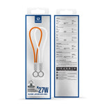 DUX DUCIS LCBA 시리즈 27W 타입-C to 8핀 랜야드 고속 충전 데이터 케이블, 길이: 30cm, 타입-C to 8핀
