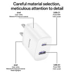 Yesido PD35W Type-C, USB Fast Charger Kit with Type-C to Type-C Cable, US Plug, EU Plug, UK Plug