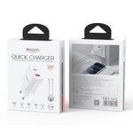 Yesido YC106 PD20W USB-C / 타입-C 및 QC18W USB-A 듀얼 포트 충전기 세트 타입-C to 타입-C 케이블 포함, YC106