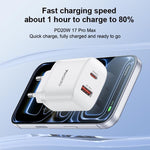 Yesido YC106 PD20W USB-C / 타입-C 및 QC18W USB-A 듀얼 포트 충전기 세트 타입-C to 타입-C 케이블 포함, YC106