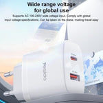 Yesido YC106 PD20W USB-C / 타입-C 및 QC18W USB-A 듀얼 포트 충전기 세트 타입-C to 타입-C 케이블 포함, YC106