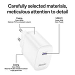 Yesido YC107 PD35W USB-C / 타입-C 단일 포트 고속 충전기 세트 타입-C to 타입-C 케이블 포함, YC107