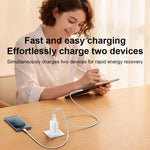 Yesido YC152 PD20W USB-C / Type-C and QC18W USB-A Dual Ports Charger Set with Type-C to Type-C Cable, YC152
