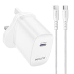Yesido YC153 PD35W USB-C / 타입-C 단일 포트 고속 충전기 세트 타입-C to 타입-C 케이블 포함, YC153