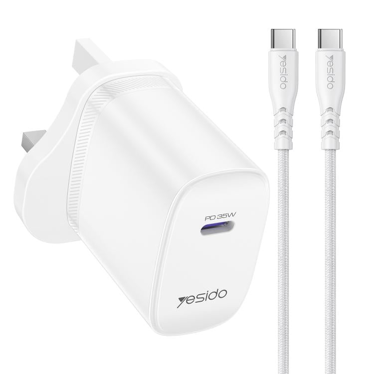 Yesido YC153 PD35W USB-C / 타입-C 단일 포트 고속 충전기 세트 타입-C to 타입-C 케이블 포함, YC153